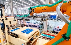 石膏板包装工作站